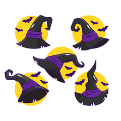 Spooky witch hat halloween costume decoration 