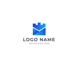 Obraz premium mail king and King mail logo design Premium Vector 