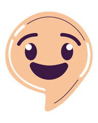 grinning chat bubble