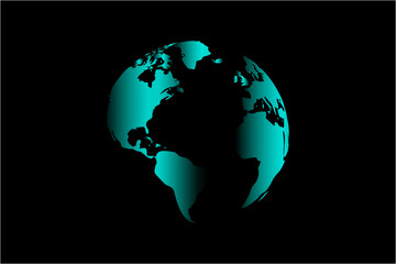 New world vector. The planet of technology.