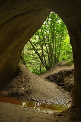 Mara's chamber sand caves in Latvia.