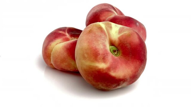 flat peach on white background