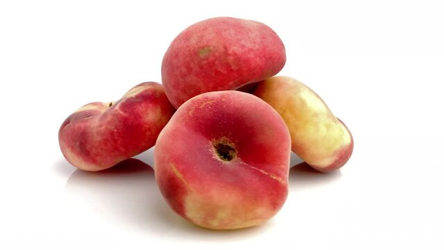 flat peach on white background