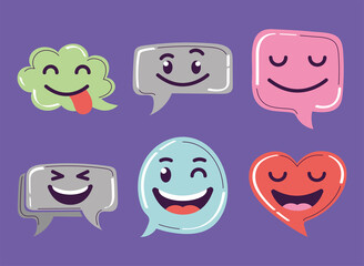 Obraz premium smiley speech bubbles