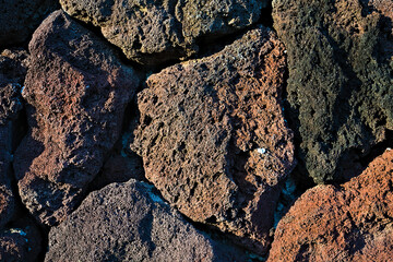 volcanic rock characteristic of the island of stromboli, Aeolian Islands