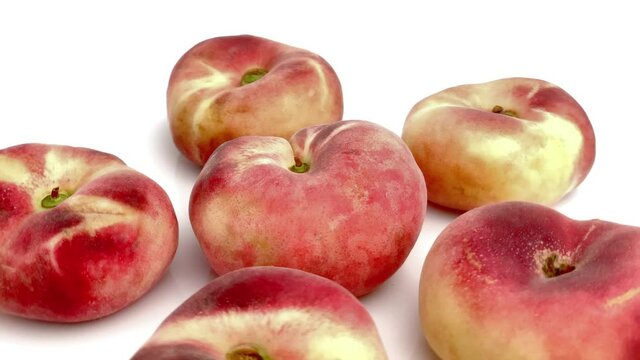 flat peach on white background