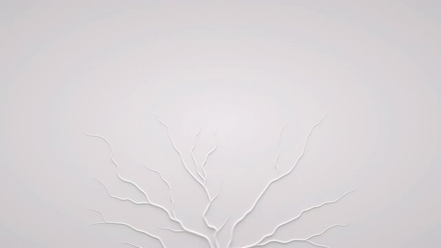 Growing tree roots or veins. Lines growth bright motion background