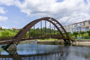 Wooden bridge over the Mandeo river in Betanzos