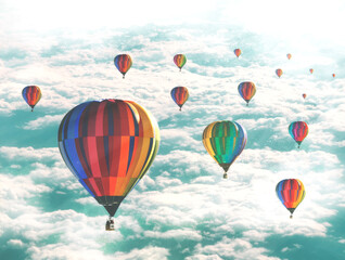 Obraz premium hot air balloons