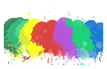 Abstract watercolor background of bright paints with splashes