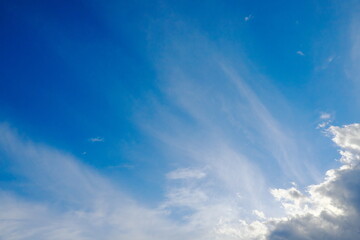 青空に浮かぶ三日月