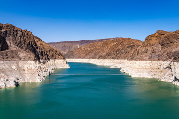 Fototapeta na wymiar Water Level at Hoover Dam