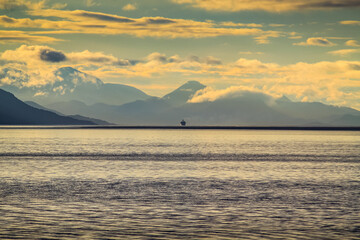 Cruise Ship on Horizon
