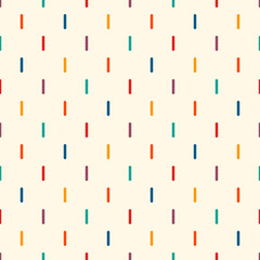 Seamless simple surface pattern with strokes. Broken vertical hatched lines. Dashes motif. Repeated rectangle blocks