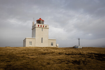 Fototapeta na wymiar Dyrholaey lighthouse on the central south coast of Iceland