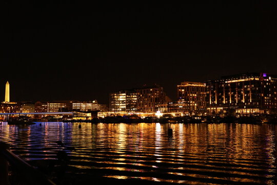 Washington DC Wharf Waterfront At Night