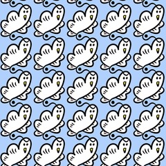 seamless pattern of cute monster cartoon