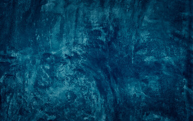 Beautiful Abstract Grunge Decorative Navy Blue Dark Stucco Wall Background. Art Rough Stylized Texture Banner With Space For Text