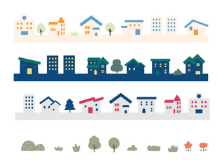 いろいろな家のライン