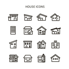 いろいろな家のアイコン