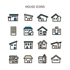 いろいろな家のアイコン