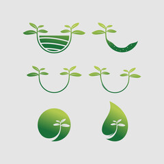 Nature logo vector design template