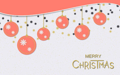 Christmas and New Year flat design style vector illustration