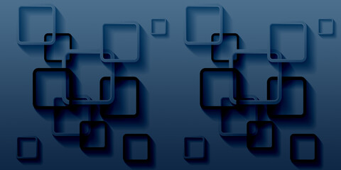 3d rendering squares on blue abstract background