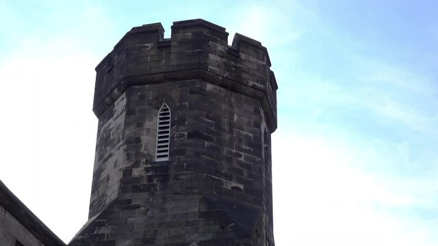 Medieval style tower at Eastern State Penitentiary.