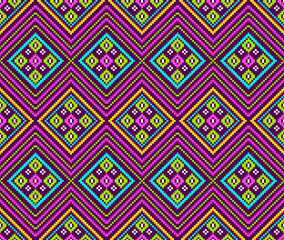 Embroidery Ethnic Pattern Geometric Print design, picture art and abstract background.