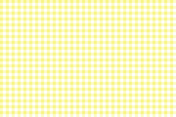 Yellow gingham check fabric texture - obrazy, fototapety, plakaty