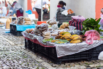 typical mexican food stand in cuetzalan, mexico