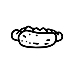 hot dog line vector doodle simple icon