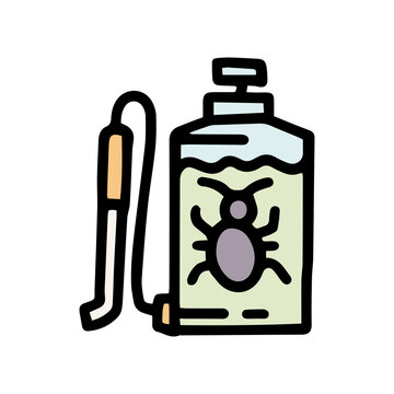 insecticide color vector doodle simple icon design