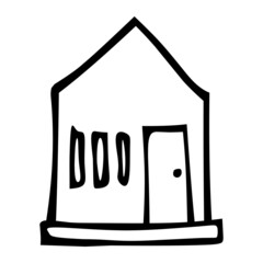 building architecture hand drawn illustration