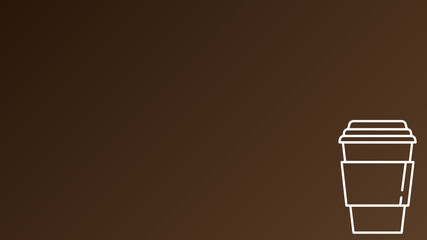 Coffee glass on cafe background