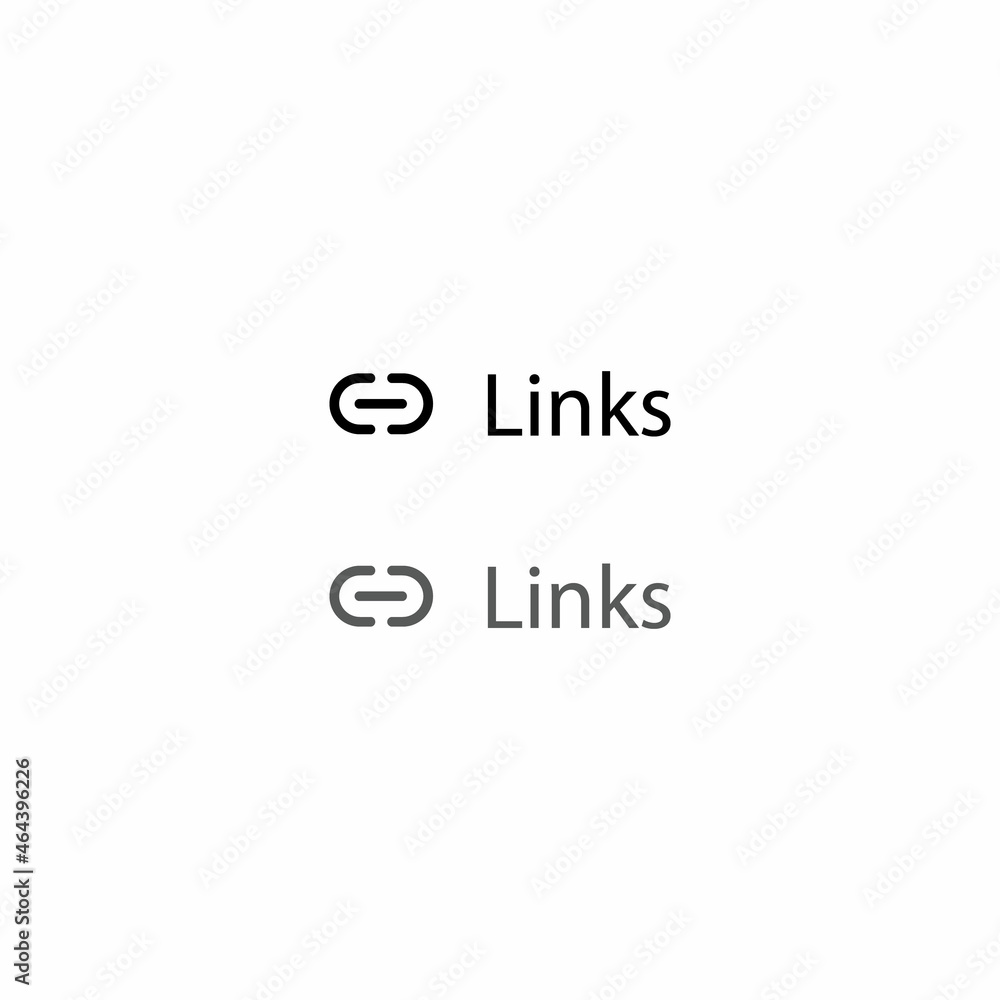 Poster link button icon vector. upload links symbol