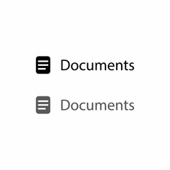 Document Button Icon Vector. Upload Documents Symbol