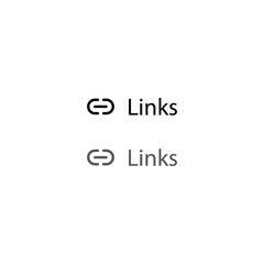 Link Button Icon Vector. Upload Links Symbol