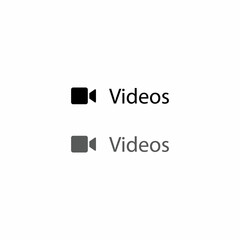 Video Button Icon Vector. Upload Videos Symbol