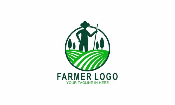 Farm logo or label agriculture farmer logo