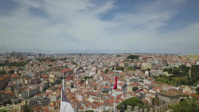 Amazing angle of Lisbon. Historic centre of the city of Lisbon