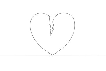 vector illustration heart love symbol continuous hand-drawn doodle in heart health design on a white background