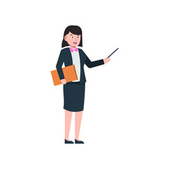 working woman character style vector illustration design