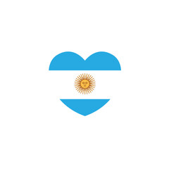love argentina flag background vector illustration logo design