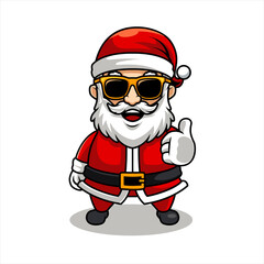 santa claus christmast, funny mascot vector illustration