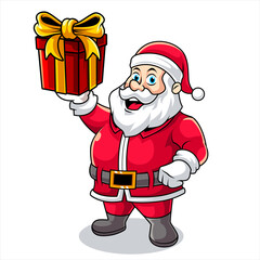 santa claus christmast, funny mascot vector illustration