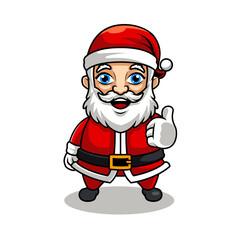 santa claus christmast, funny mascot vector illustration