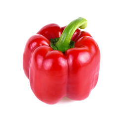 sweet red pepper, paprika, isolated on white background, clipping path