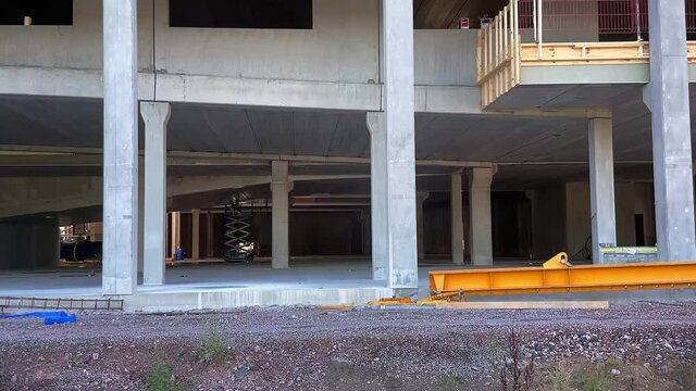 Construction of a new multi-story parking garage at Skeppsbron area in J&ouml;nk&ouml;ping - Sweden. Filmed at 60fps with 25fps playback.